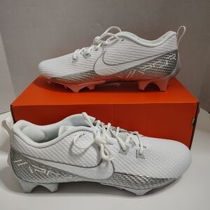 Nike White Silver Vapor Edge Speed 360 2 Football Cleats Men's Size 16 New